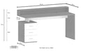 Scrivania 3 Cassetti e Ripiani a Giorno 160x60x90 cm New Selina Rovere Wotan  