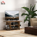 Mobile Porta TV Moderno 80x40x40 cm con Ruote e Freni Rivestimento in Melamina Marrone Rustico  