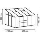 Serra da Parete Vitavia Ida 6500 201x324x222 cm in Alluminio Nero e Policarbonato