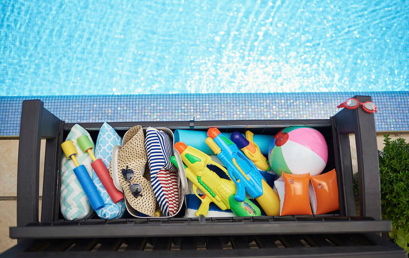 Panchina Contenitore da Giardino 132x89x61,2 cm in Resina Keter Patio Bench Antracite