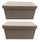 Set 2 Pouf Contenitore 76x38x38 cm Joris in Bouclè Beige