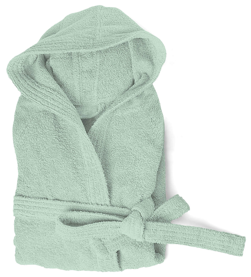 Accappatoio in Spugna 100% Cotone Verde Chiaro Taglia S/M