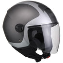 Casco Demi-Jet per Scooter Visiera Lunga CGM Positano 107V Titanium Opaco XS - (53-54 cm)