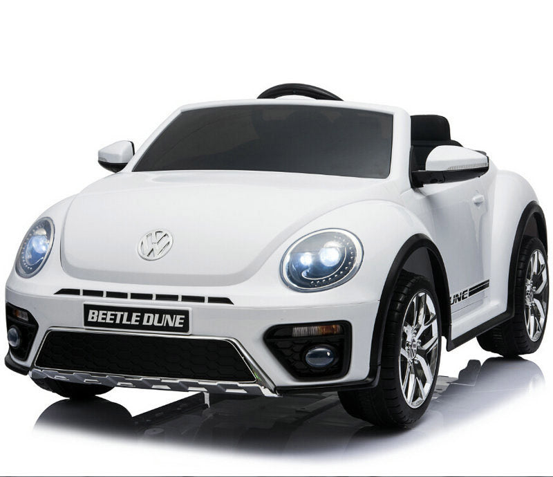 Macchina Elettrica per Bambini 12V con Licenza Volkswagen Maggiolino Bianca