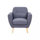 Poltrona Burton 84x79x86 h cm in Tessuto Grigio scuro