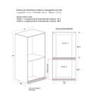 Mobile Lavanderia a Colonna per Lavatrice e Asciugatrice con Ante 70x70x174A cm in Nobilitato Unika Olmo Bianco