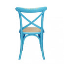 Sedia Cross 46x42x87 cm  in Legno Azzurro