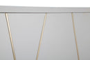 Cassettiera Luxy 80x40x80 cm in Legno e MDF e in Ferro Bianco e Oro