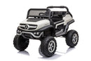 Macchina Elettrica per Bambini 12V con Licenza Mercedes Unimog Bianca 