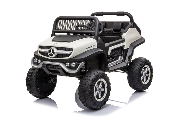 sconto Macchina Elettrica per Bambini 12V con Licenza Mercedes Unimog Bianca