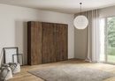 Letto 1 Piazza e Mezzo a Scomparsa Salvaspazio Kentaro H210 cm Marrone