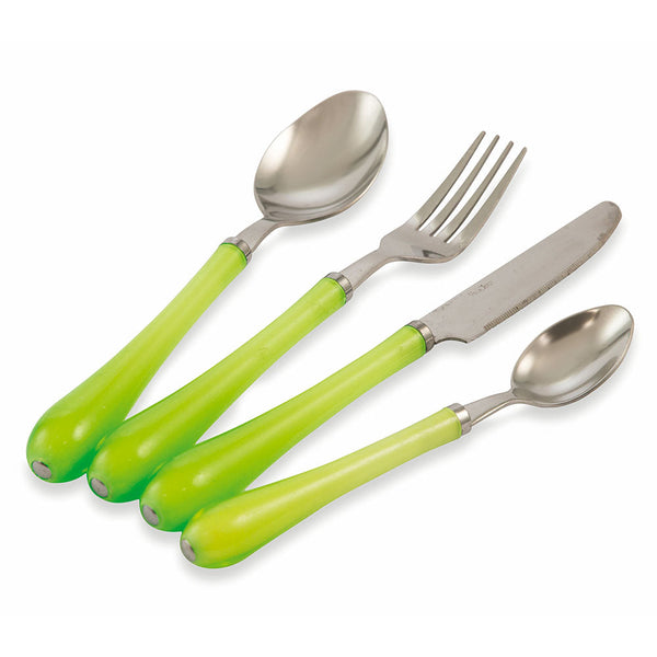 Service Besteckset 24-teilig in Edelstahl Villa d'Este Goccia Verde acquista