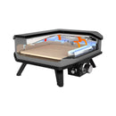 Forno per Pizza a Gas 13' Fino a 400° 34x34 cm con Pietra Refrattaria e Tagliere in Nylon