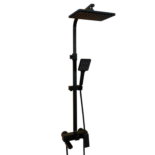 prezzo Set Colonna Doccia H82/120 cm Soffione Doccia e Laccio in Acciaio Inox Nera