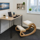 Sedia Ergonomica con Inginocchiatoio 55x85x54 cm in Legno con Accessori Beige 