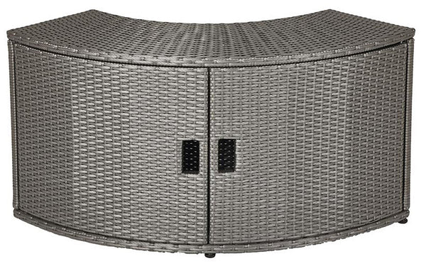 online SPA-Schrank mit Türen für quadratische Whirlpool-Badewanne 110 x 30 x 58 cm Grau