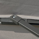 Ombrellone da Giardino con Luci LED a Pannello Solare Ø2,66m in Metallo e Poliestere Grigio