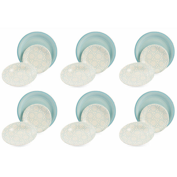 Villa d'Este Acqua Marina Tafelservice aus Steinzeug 18-teilig prezzo