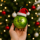 Set 10 Palline di Natale Pupazzo Verde da 6 cm Decorazione Palle Natalizie