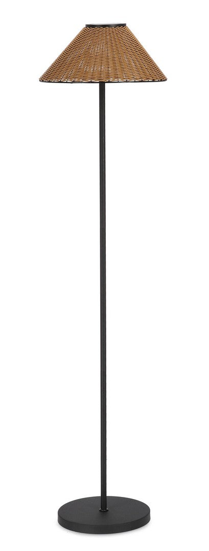 sconto Lampada da Terra a Led con Ricarica Solare Ø40x160 cm in Acciaio Kalyan Natural