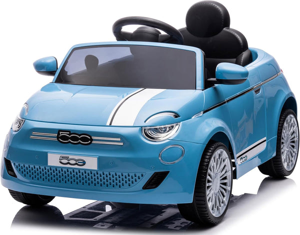sconto Macchina Elettrica per Bambini Licenza Fiat 500 12V con Telecomando Azzurro