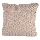 Fodera per Cuscino Decorativo Quadrato 45x45 cm in Tessuto Macramè Ecrù