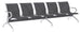 Bank für Wartezimmer 5 Sitzplätze in Black Tosini Office Steel