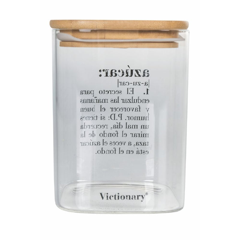 Barattolo Zucchero con scritta "azucar" 1 Litro in Vetro VdE Tivoli 1996 Spagnolo