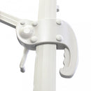 Ombrellone da Giardino Saturno Decentrato 3x4 m in Alluminio Blu Telo Bianco