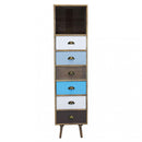 Mobiletto Orleans 40x36,5x144 h cm in Legno Multicolor