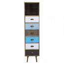 Mobiletto Orleans 40x36,5x144 h cm in Legno Multicolor