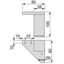 Kit 4 Piedini per Mobile H10 cm un Plastica Emuca Grigio Metallizzato