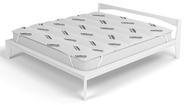 Gesteppter, gepolsterter Topper mit hellgrauen Gummibändern, verschiedene Größen acquista