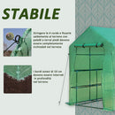 Serra a Tunnel da Giardino 214x143x195 cm in Acciaio e PE  Verde