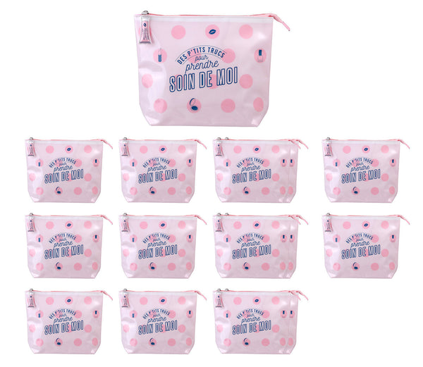 Set 12 Beauty Case per Bambini 28x7,5x21 cm per Trucchi da Viaggio Shiny Rosa online