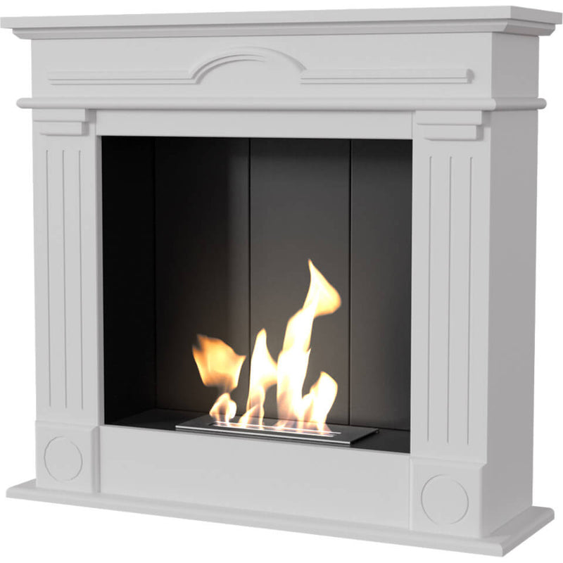 Camino a Bioetanolo da Pavimento 95x28x87 cm Flig San Jose Light Bianco