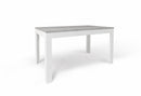 Tavolo Allungabile 140/00x80x75 cm Cemento e Ossido Bianco   
