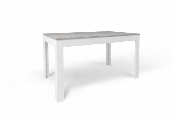 Tavolo Allungabile 140/00x80x75 cm Cemento e Ossido Bianco prezzo