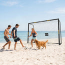 Porta da Calcio 3x1,2x2 m con Rete e Imbottitura in EPE Giallo      