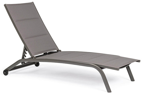 acquista Garten-Sonnenliege 61 x 192 x 96 cm mit taupefarbenen Aluminiumrädern