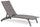 Garten-Sonnenliege 61 x 192 x 96 cm mit taupefarbenen Aluminiumrädern