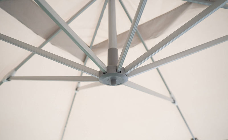 Ombrellone da Giardino Decentrato 3x3m in Alluminio Alba Grigio