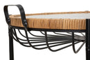 Tavolino Basso 70,5x65x57 cm con Ruote in Metallo Piano in Vetro