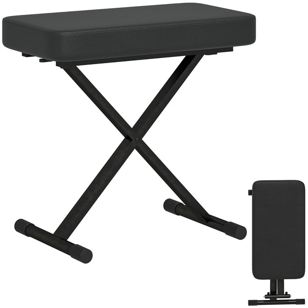 online Sgabello per Pianoforte Pieghevole e Regolabile 60x32x53-63 cm in Pelle PU Nero