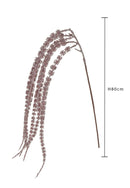 Set 6 Amaranthus Pedente con Glitter H80 cm Rosa