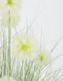 Set 4 Piante Artificiali con Vaso Ø 75x105 cm Cebolla in Plastica Bianco