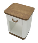 Comodino Tolosa 48x40x62 cm in MDF e Frassino e Ferro      