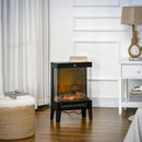 Camino Elettrico 2000W 40,5x20x62 cm con LED Effetto Fiamma Nero
