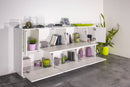 Credenza 7 Ante 200x41,4x86 cm Bloom Bianco Lucido
