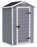 Casetta da Giardino Porta Attrezzi 129x103x196 cmin Resina Effetto Legno Keter Manor 4x3 Grigia